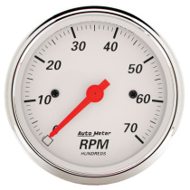 Varvräknare 3 1/8'' 7K RPM IN-DASH ARCTIC Vit